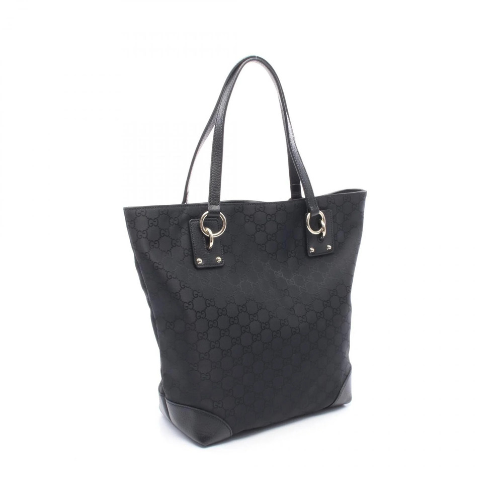 GUCCI Authentic Black Leather Tote Bag - Picture 2 of 7